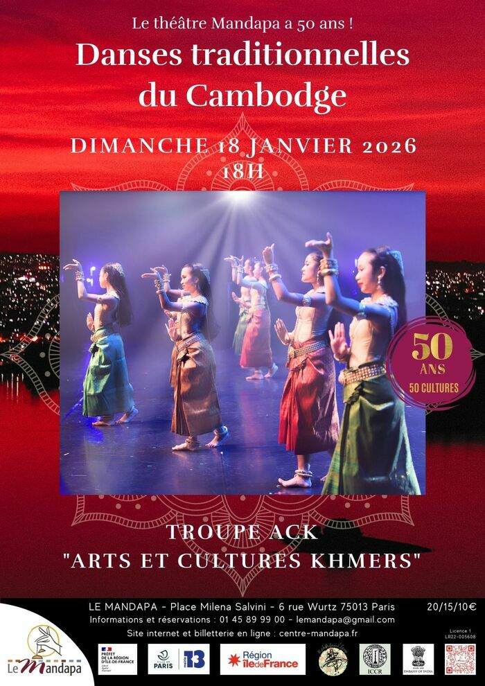 Danses traditionnelles du Cambodge Théâtre Mandapa Paris