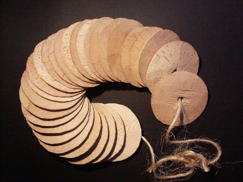 Démonstration de fabrication de disques en bois