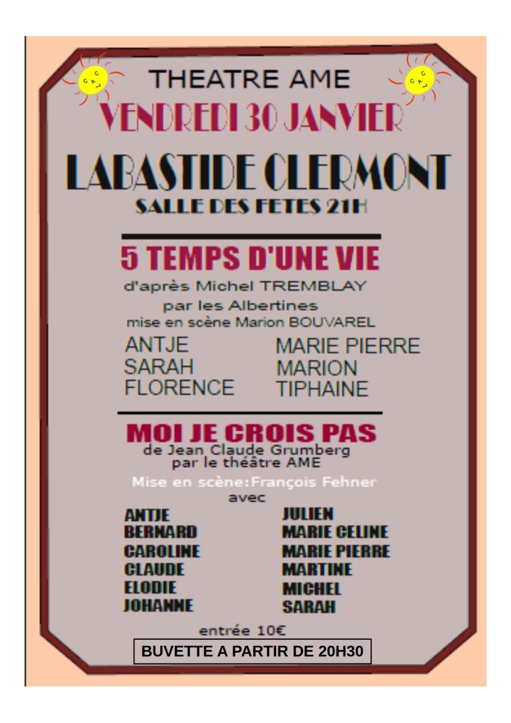 DEUX PIÈCES DE THÉÂTRE