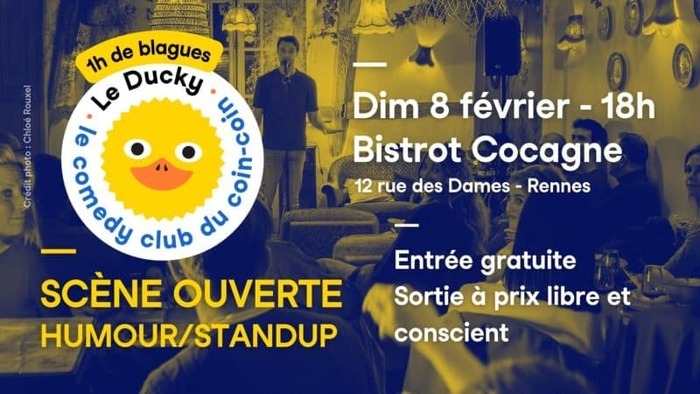 Ducky Scène Ouverte – Bistrot Cocagne Bistrot Cocagne Rennes Dimanche 8 février Ducky Scène Ouverte - Bistrot Cocagne Bistrot Cocagne Rennes