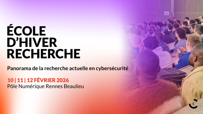 Ecole d’hiver de Recherche Pôle Numérique Rennes Beaulieu Rennes 10 – 12 février Ecole d'hiver de Recherche Pôle Numérique Rennes Beaulieu Rennes