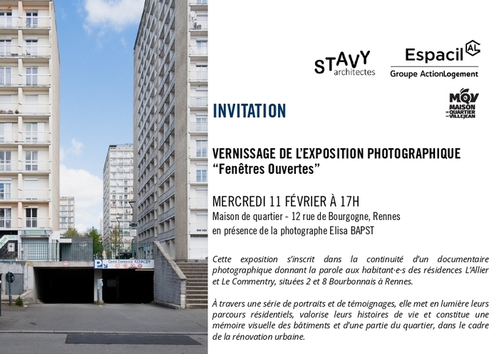 Espacil Habitat - Vernissage de l'exposition photographique Maison de quartier de Villejean - 12 Rue de Bourgogne 35000 rennes Rennes