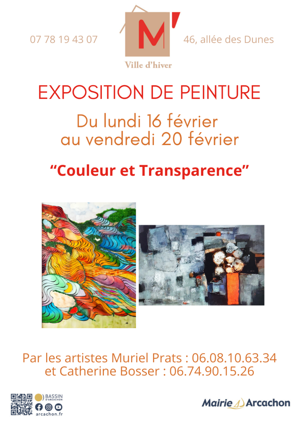 Exposition Couleurs et Transparences M' La Ville d'Hiver