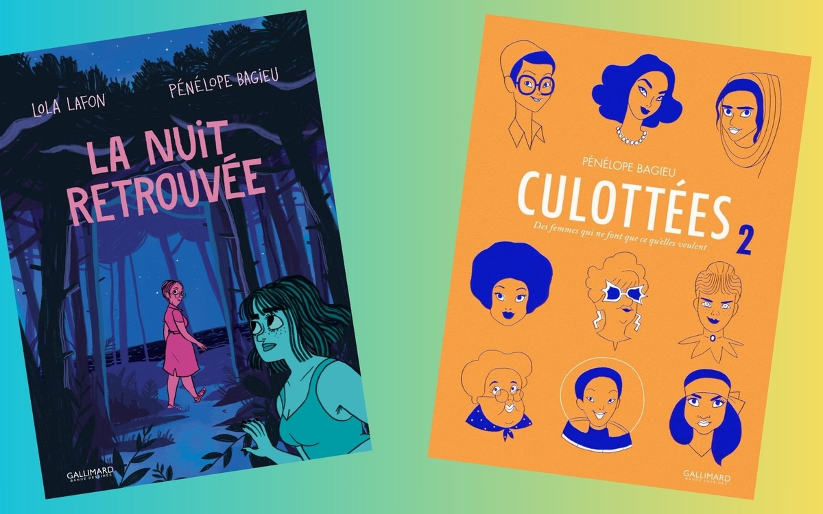 Exposition La Nuit Retrouvée de Pénélope Bagieu et Lola Lafon et Culottées 2 Bibliothèque Claire Bretécher Paris