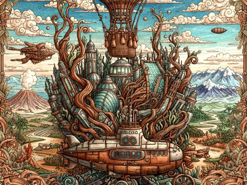 Exposition voyages extraordinaires dans l'imaginaire de Jules Vernes