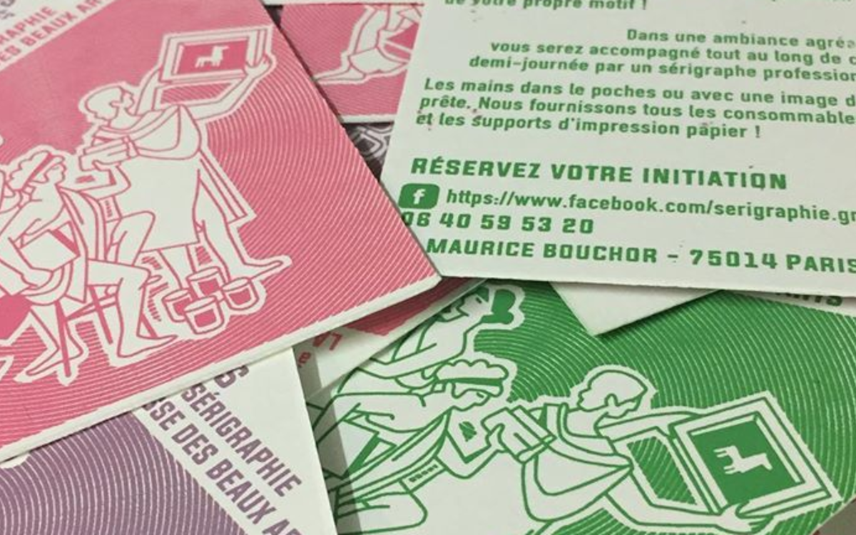 Initiation à la sérigraphie Atelier de Sérigraphie de la Grande Masse des Beaux Arts  Paris