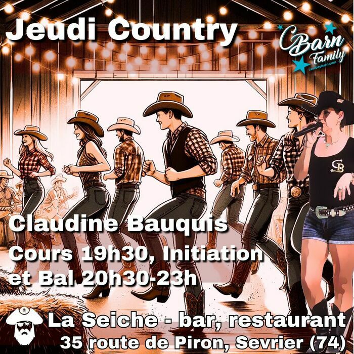 Initiation et bal Country avec Claudine Bauquis La Seiche à Sevrier (Près d'Annecy