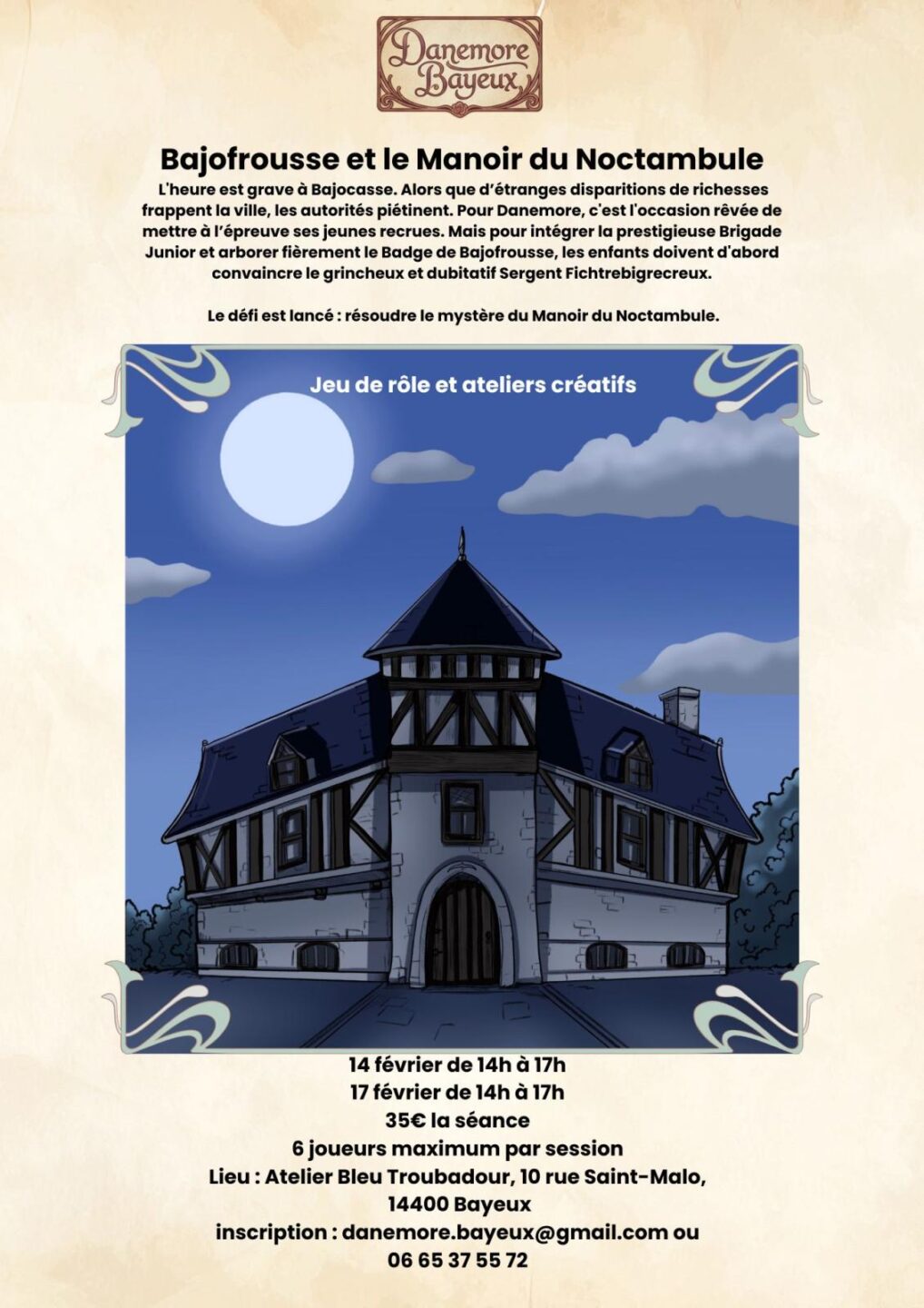 Jeu de rôle Bajofrousse Le Manoir du Noctambule