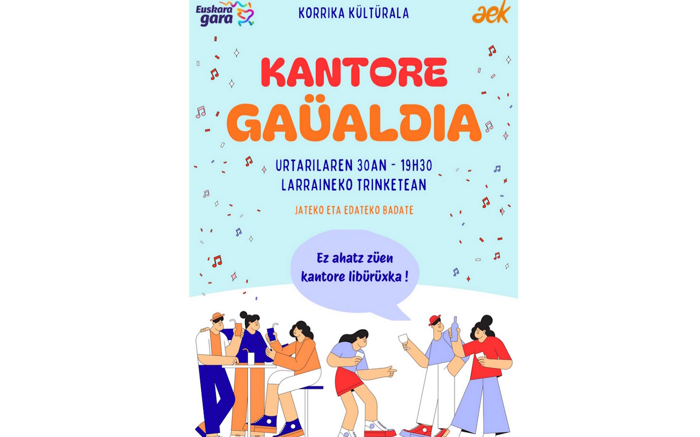 Korrika kültürala soirée chants