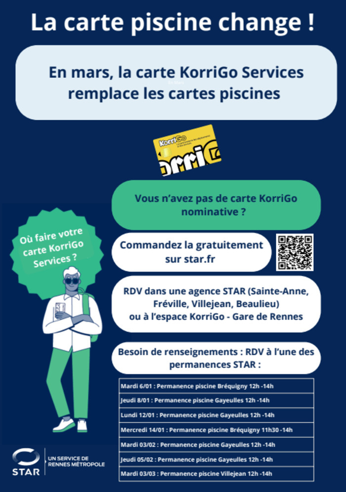 la carte piscine change Agence STAR Villejean Rennes