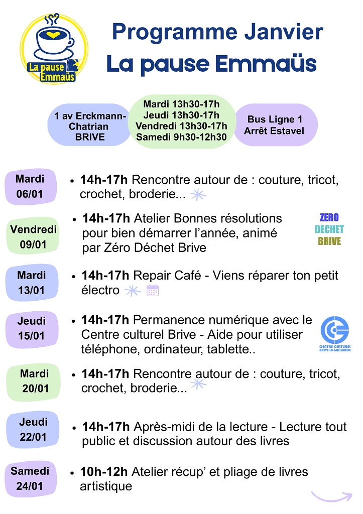 La Pause EMMAÜS rencontre autour de loisirs créatifs