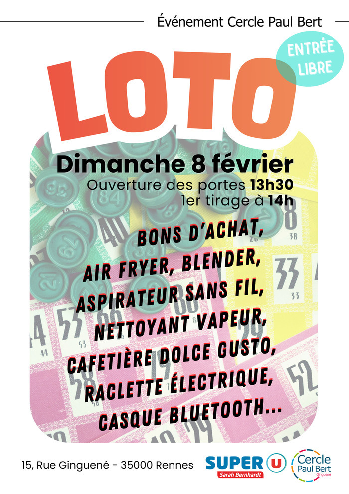 Loto Cercle Paul Bert Ginguené Rennes