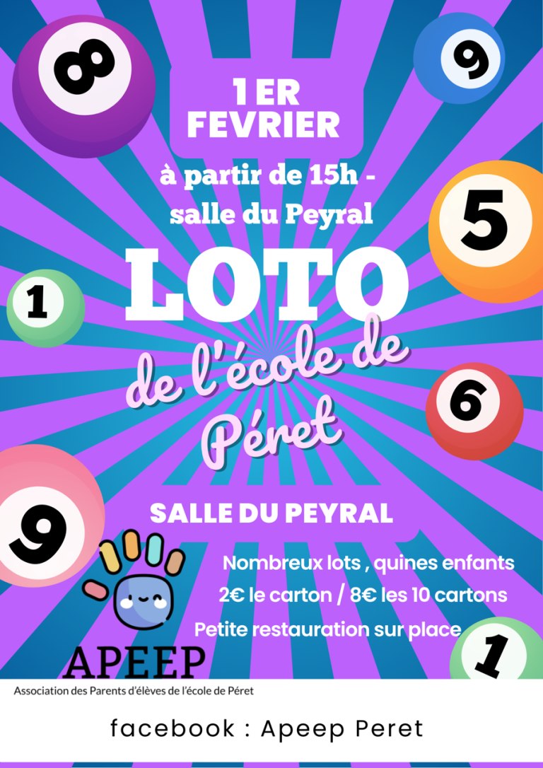 LOTO DE L'ÉCOLE DE PÉRET