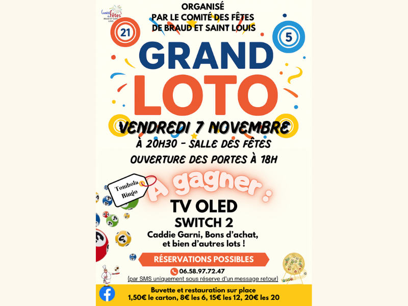Loto du comité des fêtes de Braud