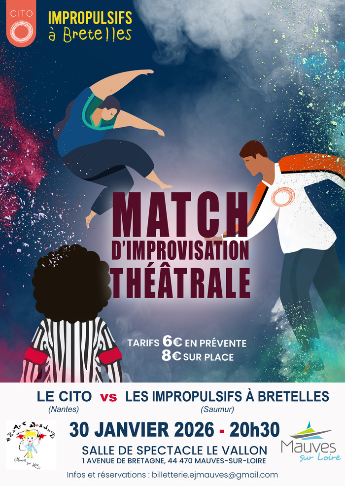 Match d'improvisation théâtrale Salle Le Vallon (Mauves-sur-Loire)