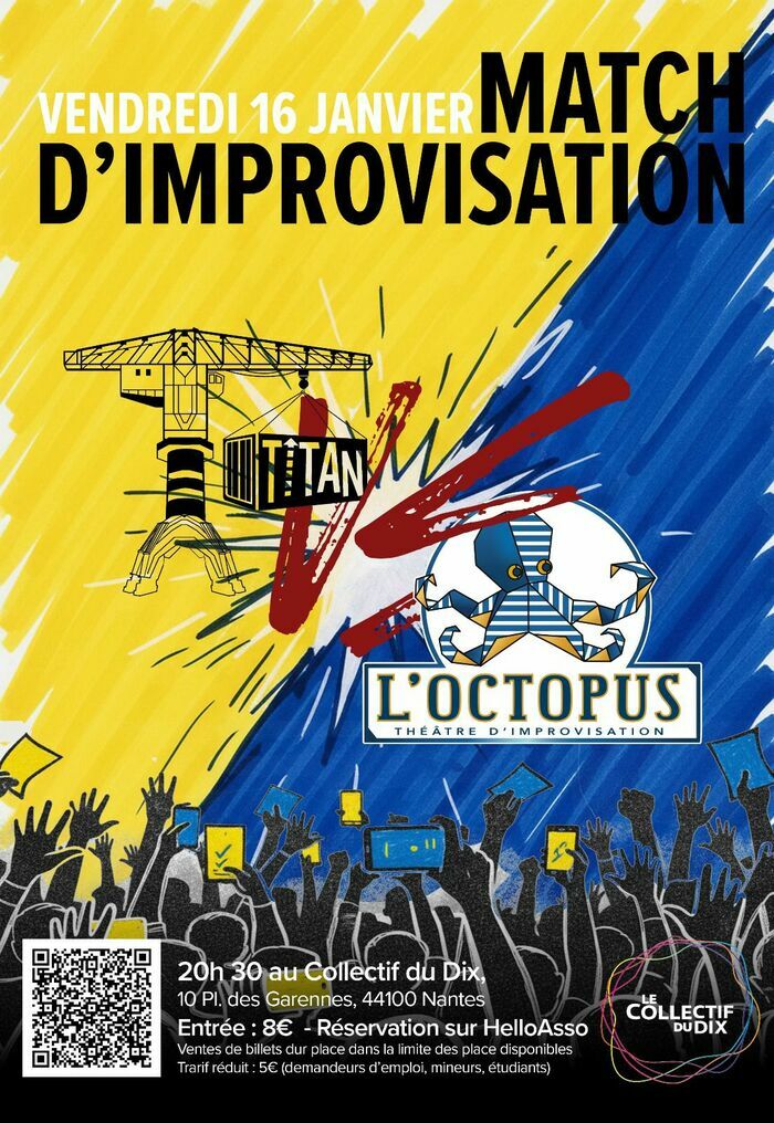 Match d'improvisation Titan Vs Octopus Dix (Le) Maison de Quartier