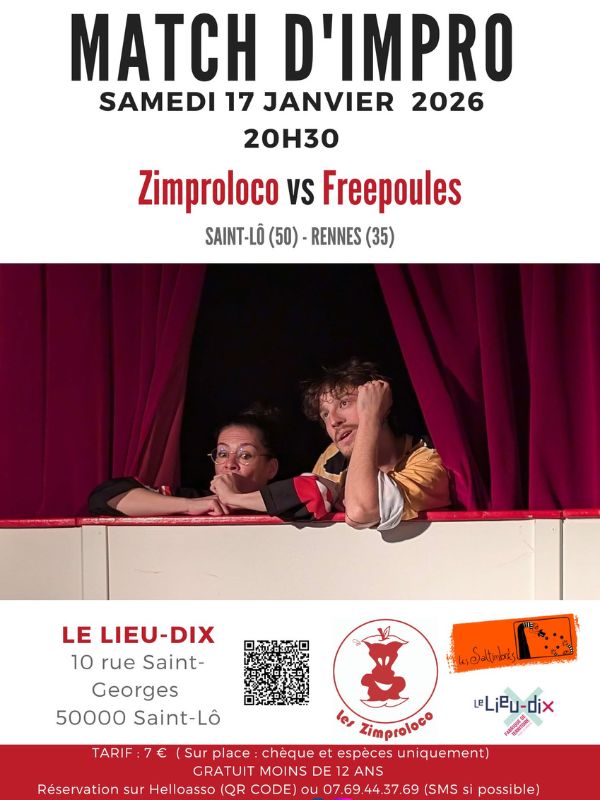 Match d'improvisation Zimproloco Vs Freepoules