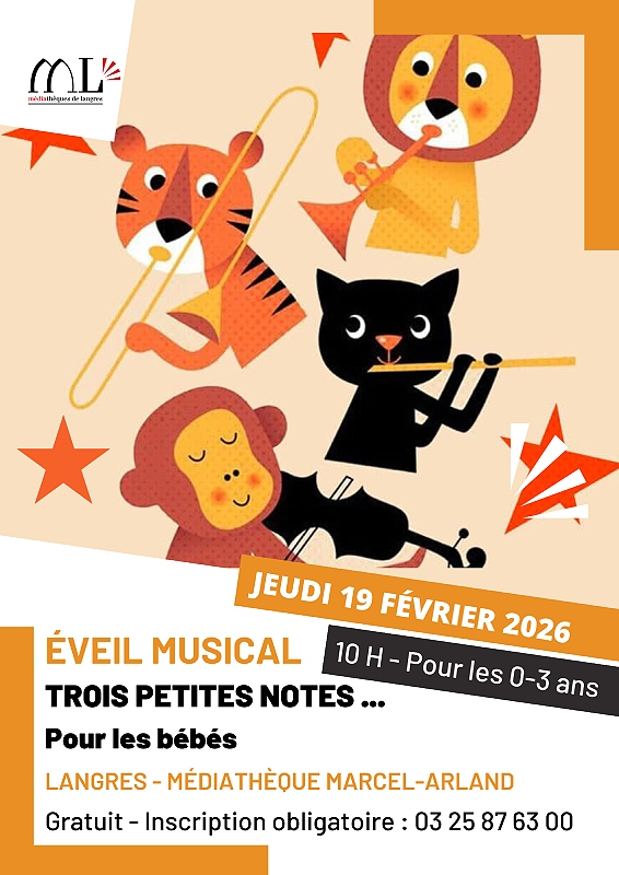 Médiathèque Éveil musical Trois petites notes pour les BB