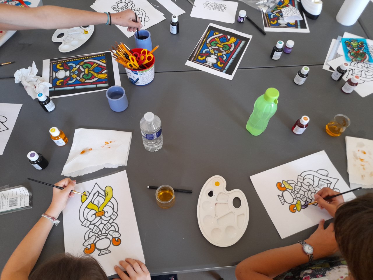 Musée L'Abbaye Atelier Peinture sur verre
