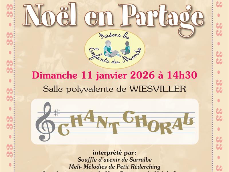 Noël en partage Chant Choral Aidons les enfants du monde