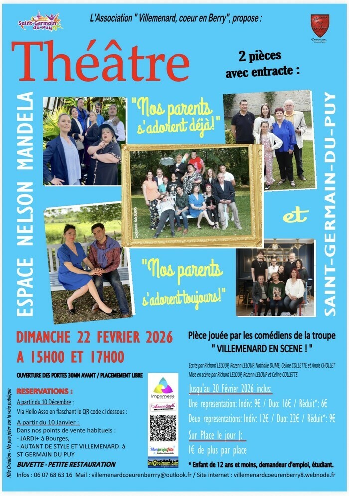 Nos parents s'adorent déjà et toujours ! Espace Nelson Mandela Saint-Germain-du-Puy