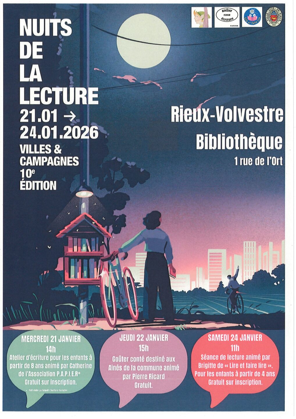 NUITS DE LA LECTURE: VILLES ET CAMPAGNES 10EME EDITION