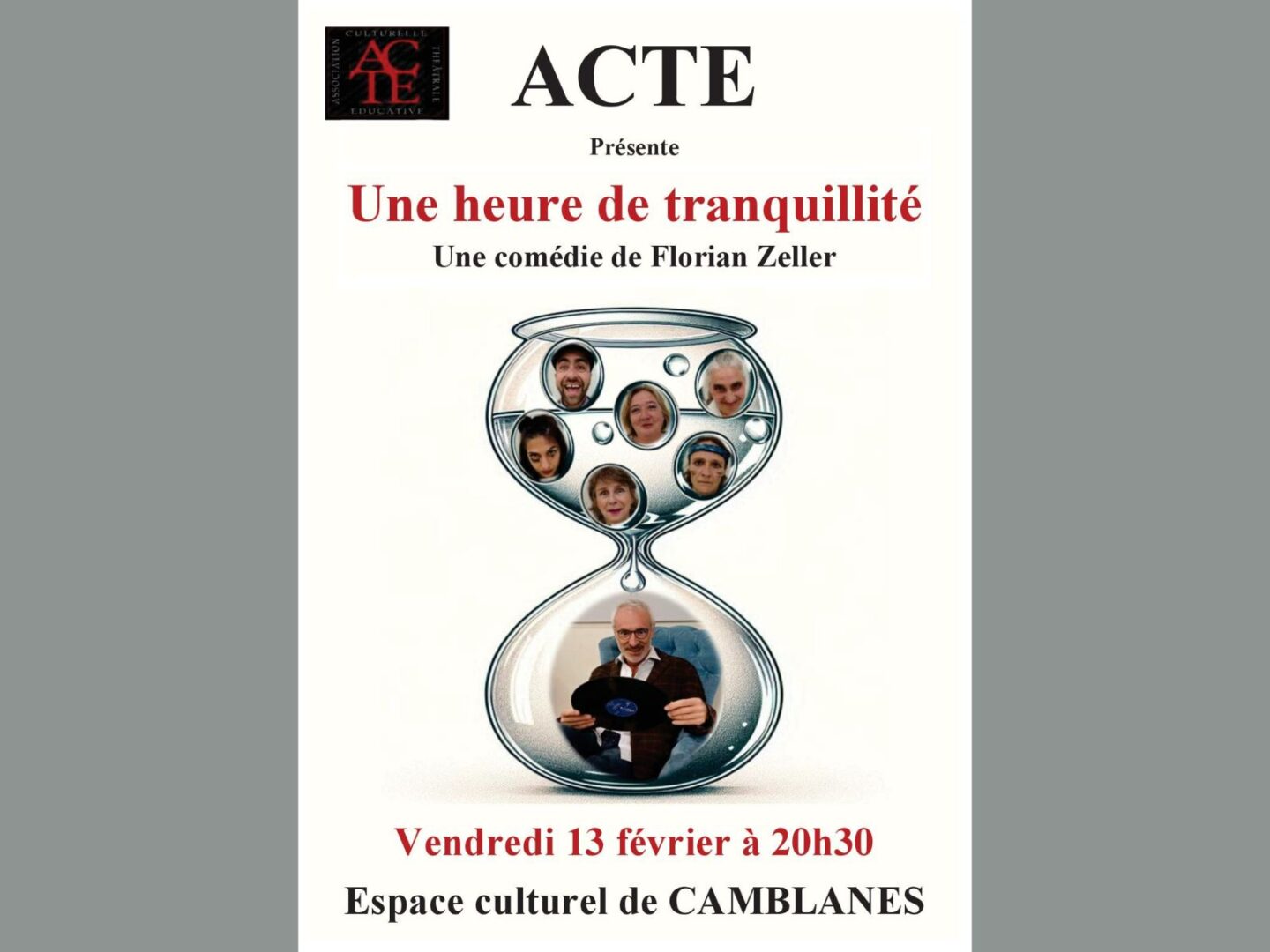 Pièce de théâtre Une heure de tranquillité