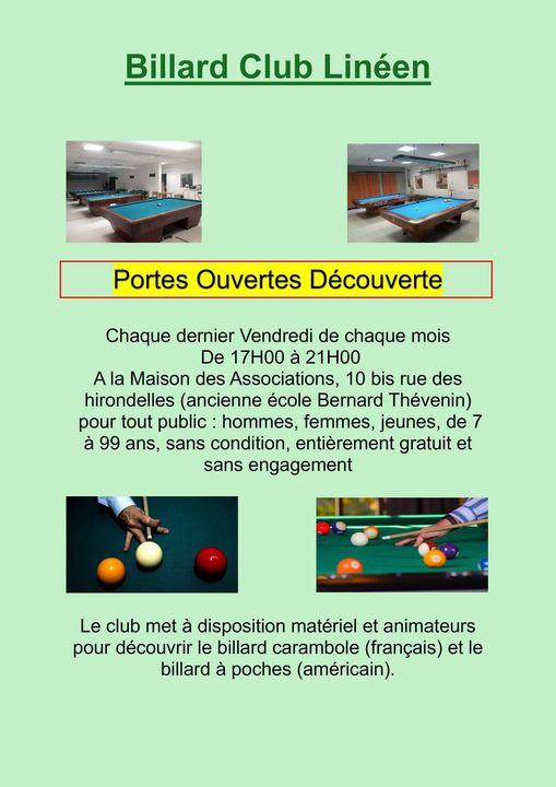 Portes ouvertes Découverte du billard