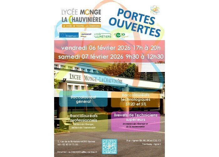 Portes ouvertes du Lycée Monge-La Chauvinière Lycée Gaspard Monge