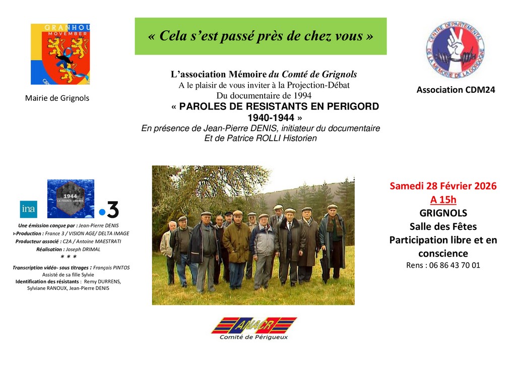 Projection débat Le Bourg Grignols 2026-02-28 Projection débat