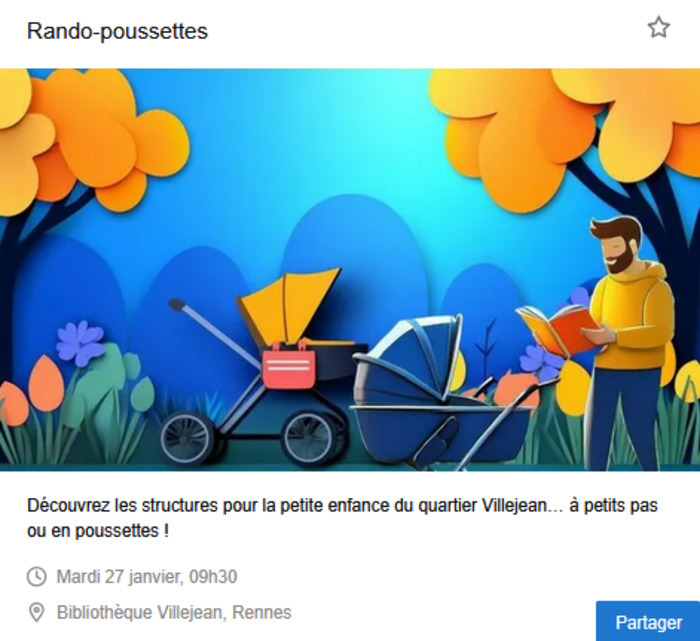 Rando-poussettes bibliothèque de villejean Rennes