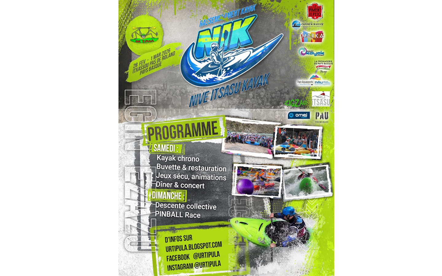 Rassemblement kayak Nive Itsasu Kayak