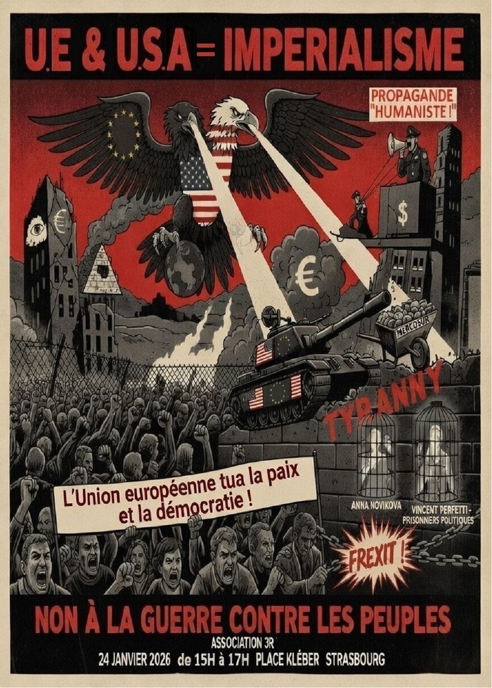 RASSEMBLEMENT POUR LA PAIX ET LA SOUVERAINETÉ. Place Kléber à Strasbourg Strasbourg