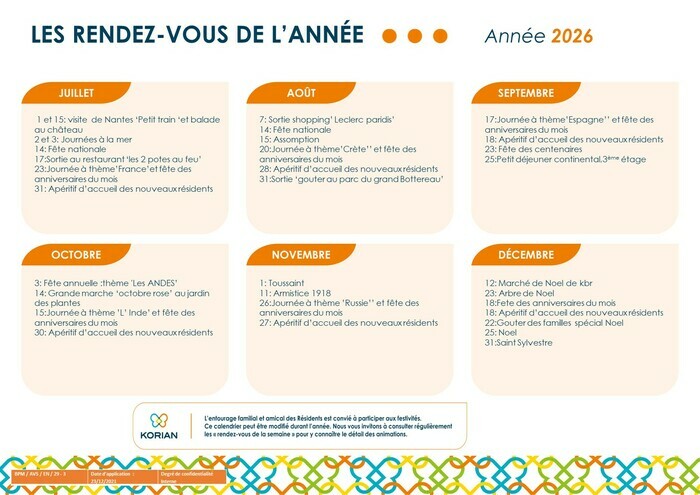 rdv de l'année EHPAD korian bois Robillard