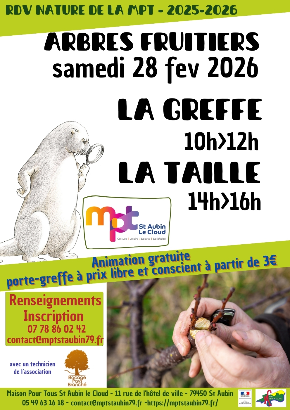 RDV nature de la MPT atelier greffe et taille