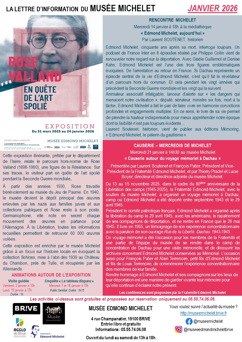 Rencontre Michelet: Edmond Michelet aujourd’hui (Médiathèque du centre)