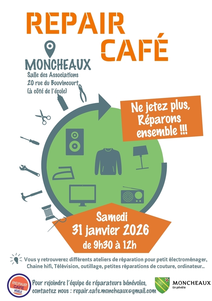 Repair Café Moncheaux Salle des associations Moncheaux