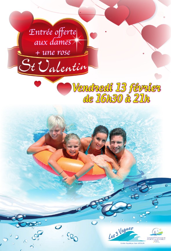 Saint Valentin à la piscine des 3 Vagues de Romilly-sur-Seine