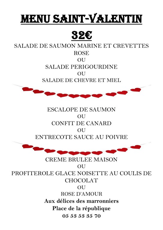 Saint-Valentin aux Délices des Marronniers