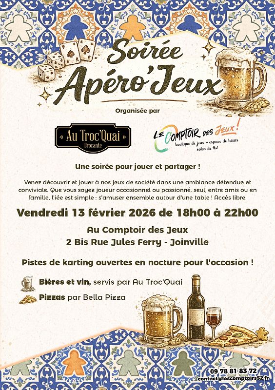 Soirée apéro'jeux