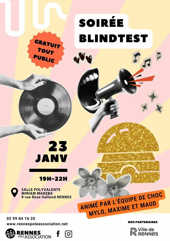 Soirée BLINDTEST Salle Polyvalente Miriam Makeba Rennes