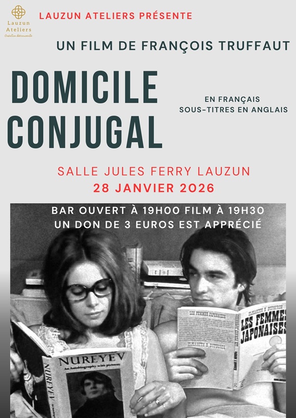 Soirée cinéma François Truffaut Domicile Conjugal
