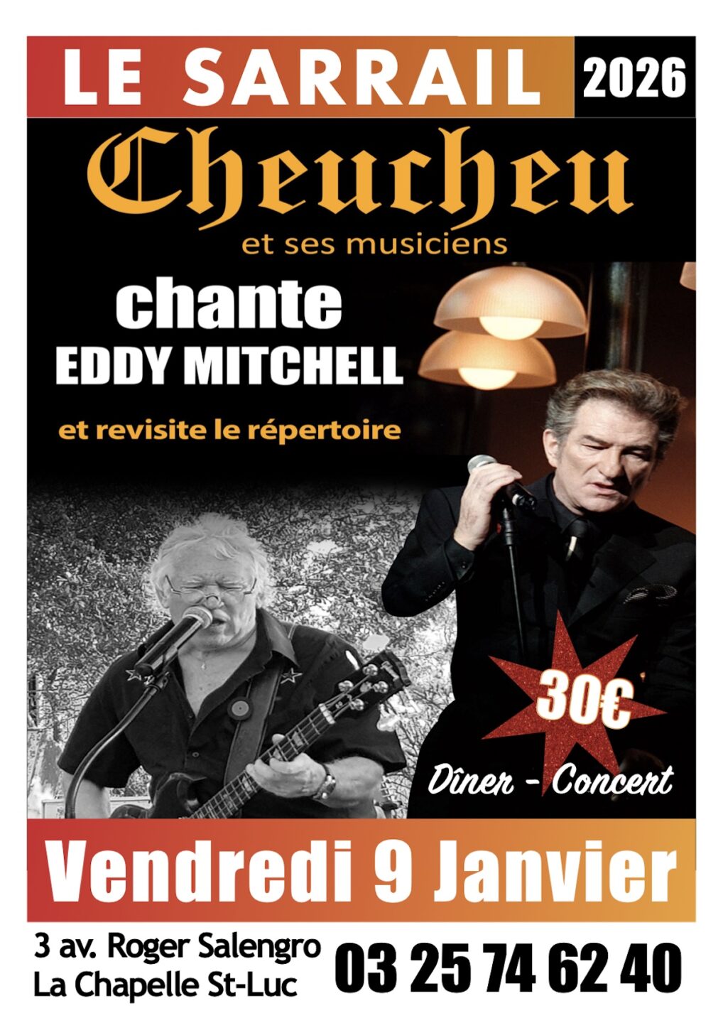 Soirée dîner-concert avec Cheucheu et ses musiciens !