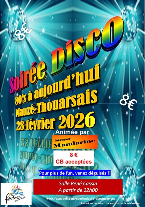 Soirée disco à Mauzé Thouarsais