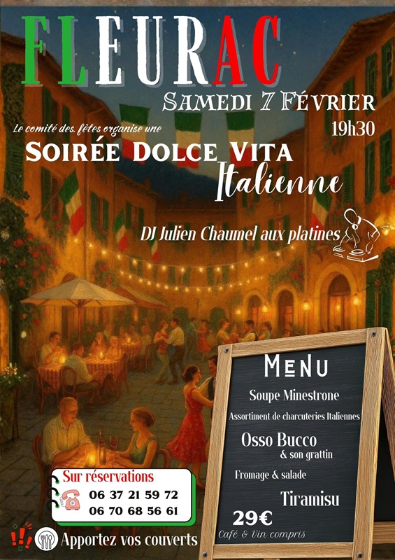 Soirée Dolce Vita Italienne