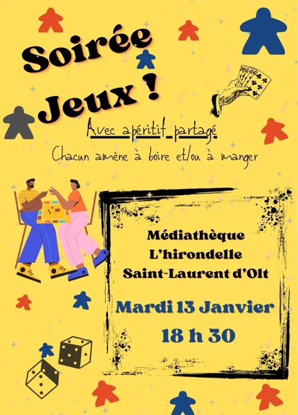 Soirée jeux à St Laurent d'Olt