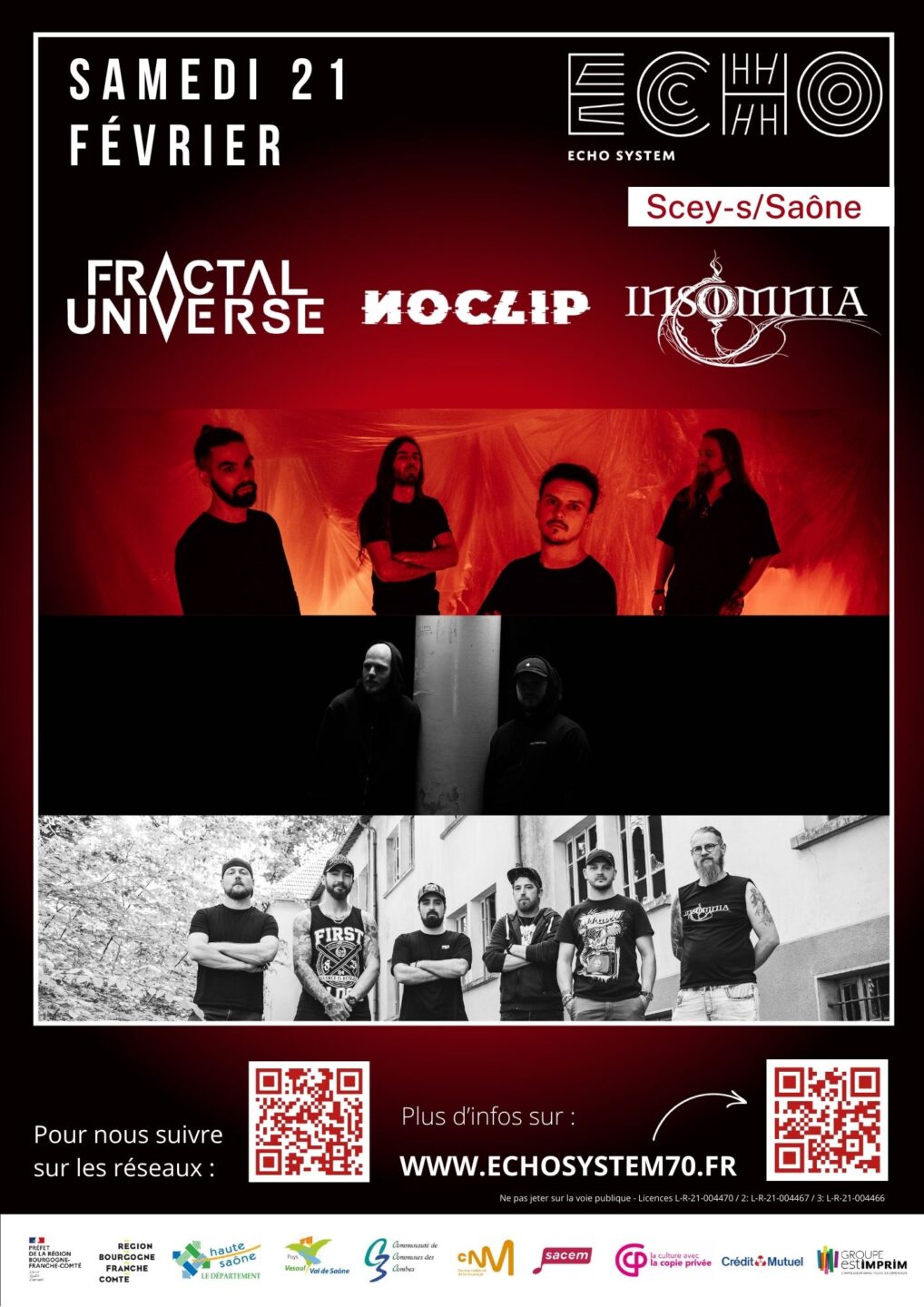 Soirée Metal Fractal Universe + No Clip + Insomnia