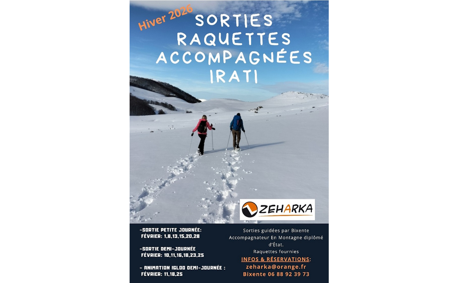 Sortie petite journée raquettes