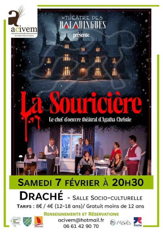 Spectacle de théâtre La souricière d'Agatha Christie