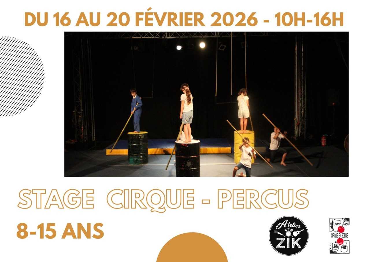 Stage cirque percus avec cirque en scène à Niort